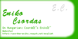 eniko csordas business card